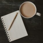 Creative morning routine with coffee